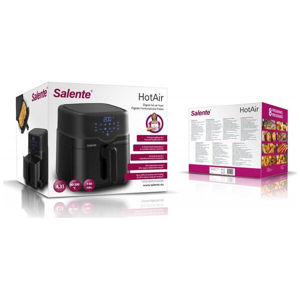 Φριτέζα Evolveo EVOLVEO Salente HotAir, horkovzdušná fritéza 2v1, 4,3 l, μαύρη 13263343 8595683204293