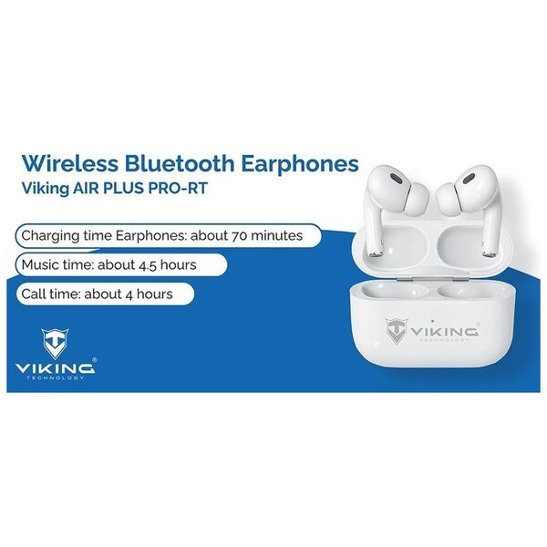 Ακουστικά Bluetooth Viking Viking με μικρόφωνο VPRORT, μπλε 13269253 8595656504399