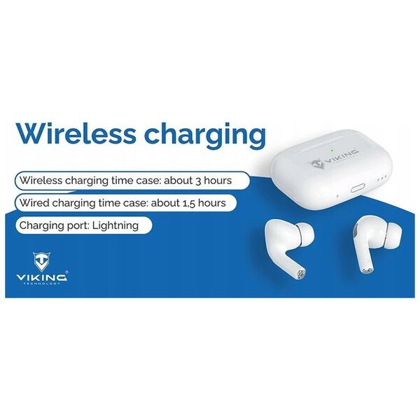 Ακουστικά Bluetooth Viking Viking με μικρόφωνο VPRORT, μπλε 13269253 8595656504399