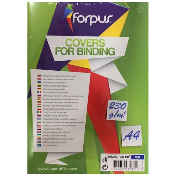 HP Binding covers Delta A4, 250g/m2, cardboard, blue (100 pcs.)