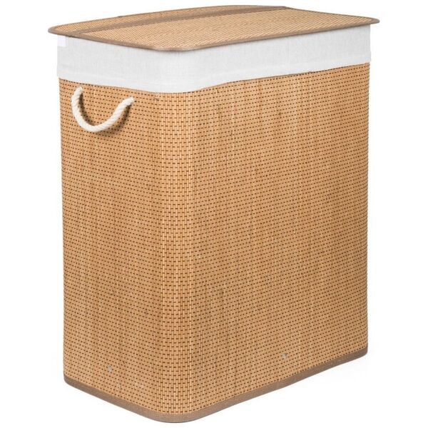Laundry box with divider G21 63555163, 105l, bamboo