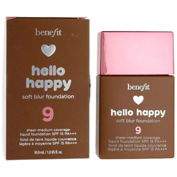 Benefit Benefit, Hello Happy Soft Blur, Matte Finish, Liquid Foundation, 09, Deep Neutral, SPF 15, 30 ml για γυναίκες 13080324 602004089663