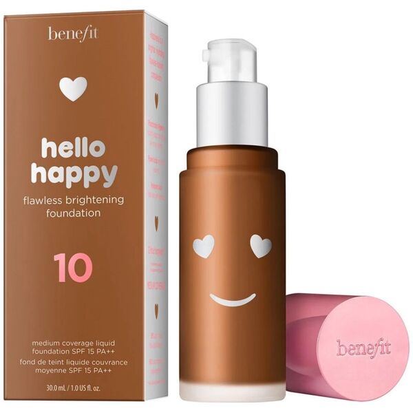 Benefit Benefit, Hello Happy, Brightening, Liquid Foundation, 10, Deep Warm, SPF 15, 30 ml για γυναίκες 13080868 602004105684