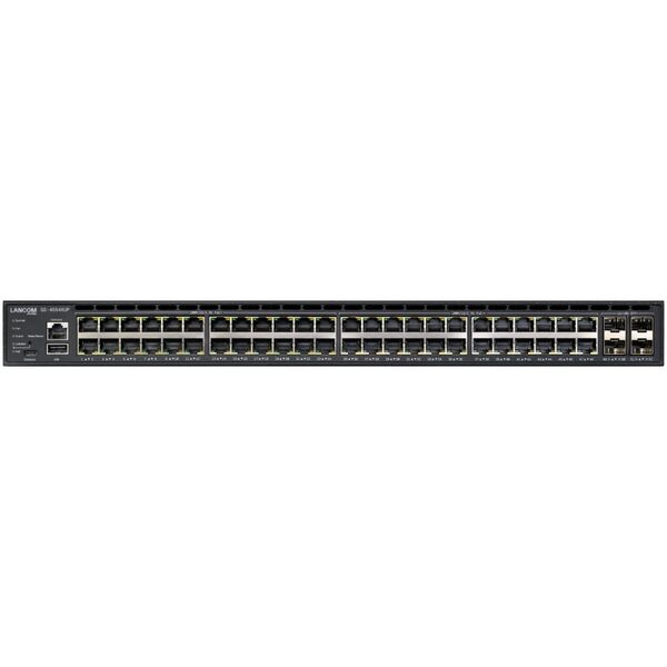 Switch LANCOM Systems LANCOM GS-4554XUP - Switch - L3 - managed - 24 x 100/1000/2.5G (PoE++) + 24 x 10/100/1000 (PoE+) + 4 x SFP+ + 2 x QSFP+ - Desktop, an Rack montierbar - PoE++ (1440 W)