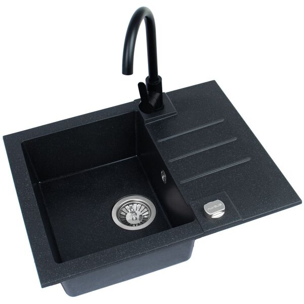 SINK ROCK30 BLCK+MIXER+SIF 1213091SEN