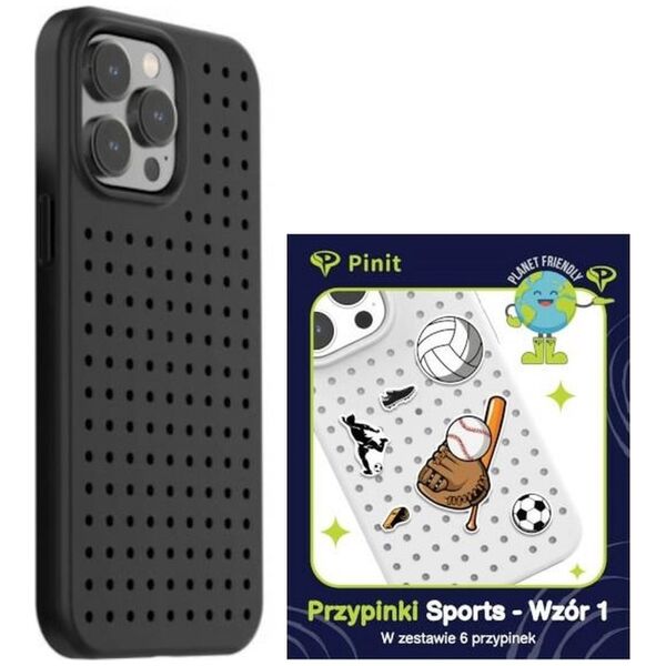Pinit Pinit Dynamic + Sports Pin Case Σετ iPhone 14 Pro Max 6,7" μαύρο/μαύρο μοτίβο 1 13002124 5905359817420
