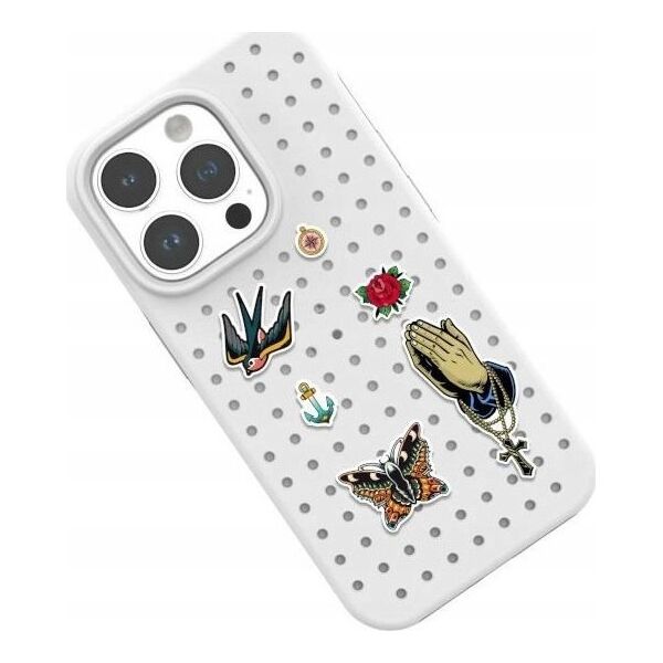 Pinit Pinit Dynamic + Tattoo Pin Case Σετ iPhone 14 Plus 6,7" μαύρο/μαύρο μοτίβο 2 13002127 5905359817482