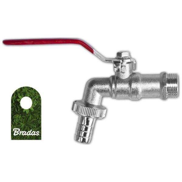 Bradas Kran kulowy mosiężny 3/4 GZ 1 z przyłączem na wąż 3/4 Bradas 3103
