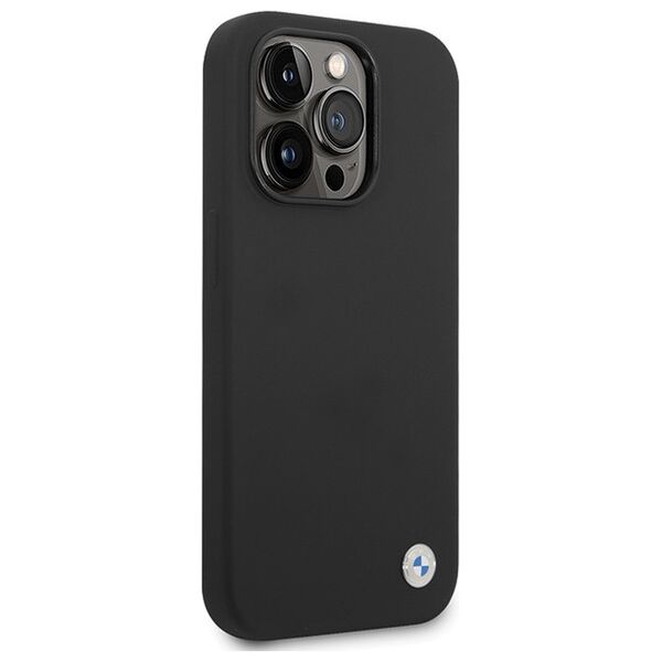 BMW BMHCP15XSILBK Apple iPhone 15 Pro Max Silicone Metal Logo black