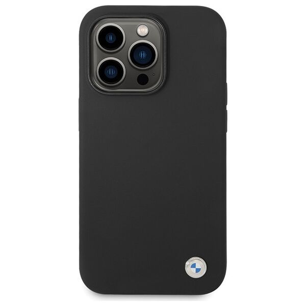BMW BMHCP15XSILBK Apple iPhone 15 Pro Max Silicone Metal Logo black