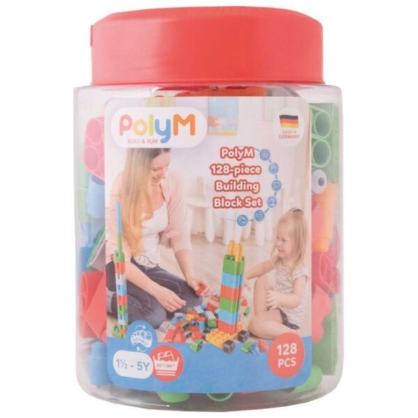 Σετ μπλοκ Hape HAPE PolyM, 128 τεμάχια, 761815 14235071 6943478040700