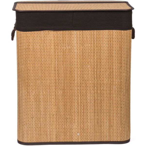 Laundry box with divider G21 63555164, 105l, bamboo