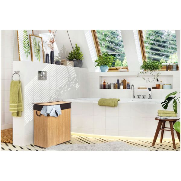Laundry box with divider G21 63555164, 105l, bamboo