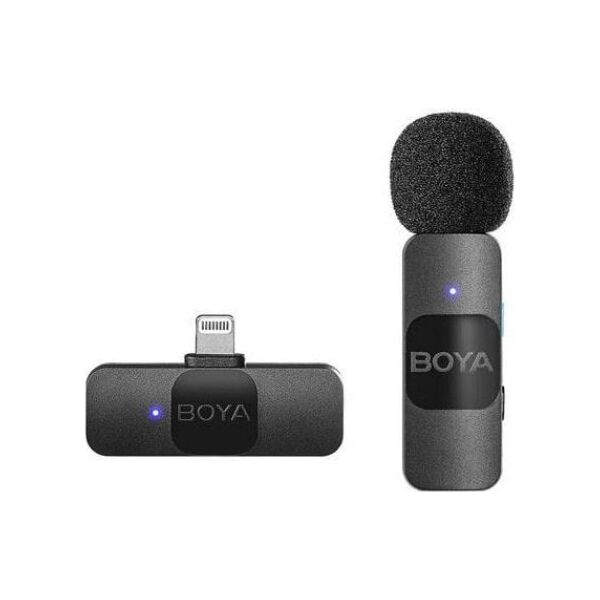 Boya BY-V1 V2.0 Ultra compact 2.4GHz wireless mic for lightning devices -1TX+1RX