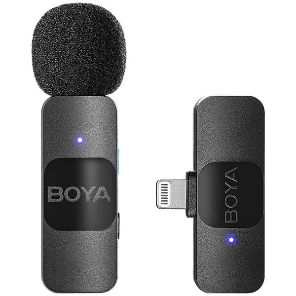 Boya BY-V1 V2.0 Ultra compact 2.4GHz wireless mic for lightning devices -1TX+1RX
