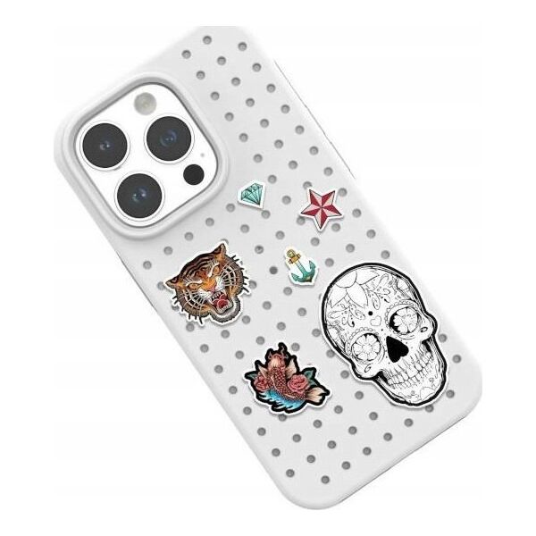 Σετ θήκης Pinit Pinit Dynamic + Καρφίτσα τατουάζ iPhone 14 Plus 6,7" μαύρο/μαύρο μοτίβο 3 13002128 5905359817499