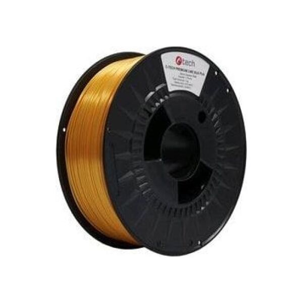 C-Tech C-TECH Tisková κορδόνι (νήμα) PREMIUM LINE, Silk PLA, dopravní žlutá, RAL1023, 1,75mm, 1kg 13811573 8594125014469