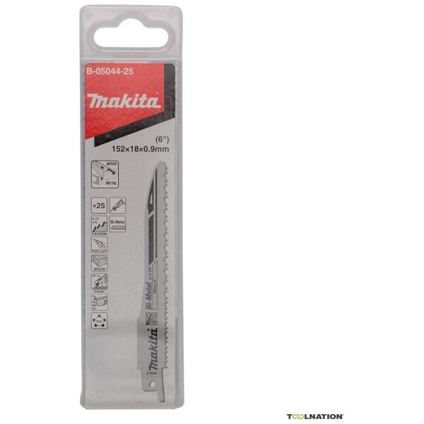 Makita MAKITA SABER SAW LADE BIM 152x0,9mm /25τεμ. ΞΥΛΟ, ΜΕΤΑΛΛΟ, PVC (ΓΡΗΓΟΡΟ) 13955578 88381485944