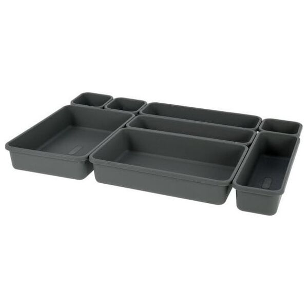 Storage Solutions Organizers συρταριών - 8 τμχ σε σετ, γκρι χρώμα 14034313 5902973410709