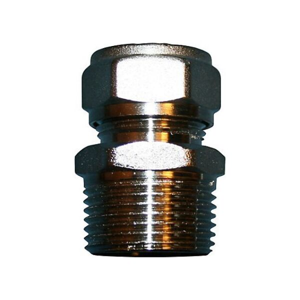 Wavin kompr.overgang 20x3/4 N - 20x3/4 nippel kompressionsovergang til alupexrør 14081112 5711269018259