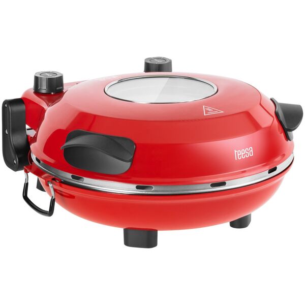 Piec do pizzy TEESA SUPREME + , 1200 W, 32 cm , okienko , wyjmowany kamień, sterowanie dwiema grzałkami