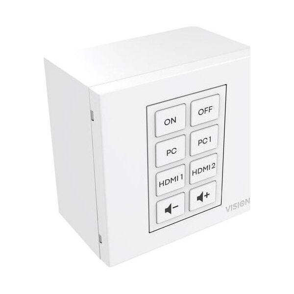 Vision VISION Techconnect Faceplate Steuermodul - LEBENSLANGE GARANTIE - 8 Tasten - lernt Infrarot-Fernbedienungscodes von anderen Fernbedienungen - unterstutzt RS-232, 12V-Ausloser, Planung - pro-mehrémosteul -pfeh 13838137 7754750000000