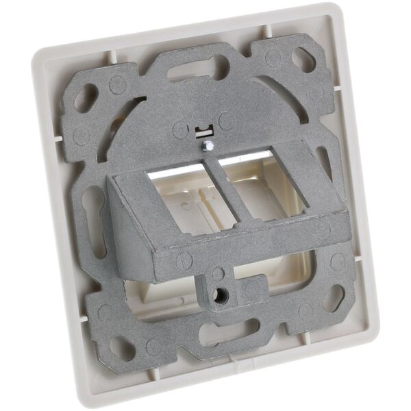 InLine InLine® Σετ πλαισίων για 2x RJ45 Bu/LSA ένθετο, Keystone SNAP-In, RAL9010, καθαρό λευκό 13943025 4043718103096