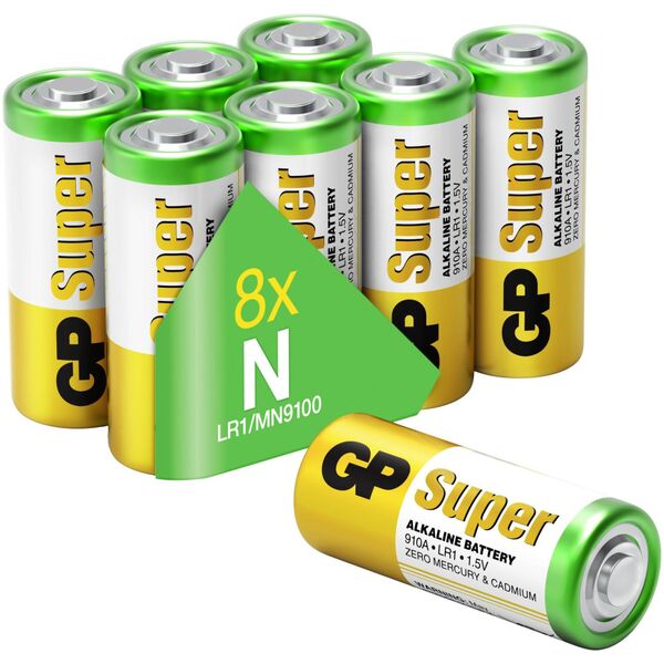 GP 1x8 GP Super Lady LR 1 Batteries 030910AS8 13671573 5060538310359