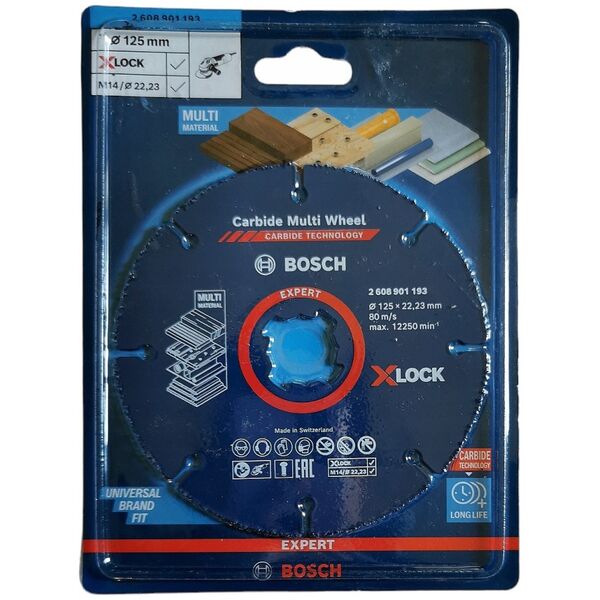 Δίσκος κοπής Bosch Bosch EXPERT X-LOCK Carbide MultiWheel, O 125mm (για γωνιακούς τροχούς) 10034189 4059952567518