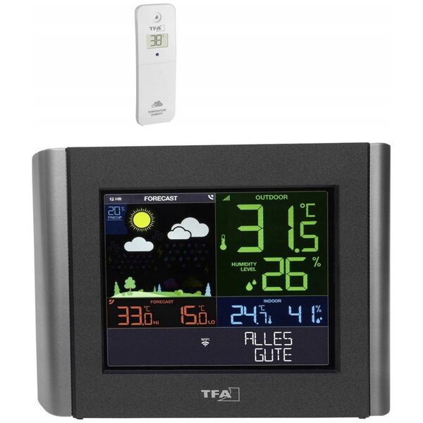 Μετεωρολογικός σταθμός TFA TFA 35.8000.01 ΠΡΟΒΟΛΗ METEO WLAN Ραδιοφωνικός Μετεωρολογικός Σταθμός 11098853 4009816035592