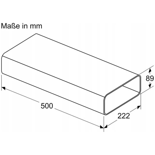 Bosch Bosch Επίπεδος αγωγός HEZ9VDSM1, 50cm, σωλήνας (μαύρος, ίσιος, αρσενικός) 11815463 4242005253814