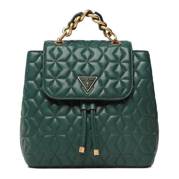 Guess, Elenia, Polyurethane, Textile Backpack, Forest Green, For Women For Women