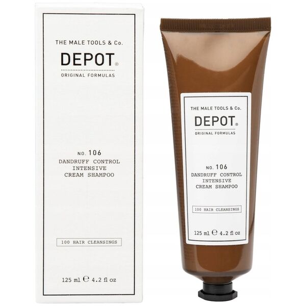 Depot, 100 Hair Cleansing No. 106, Pro-Vitamin B5, Hair Shampoo, Anti-Dandruff, 125 ml For Men