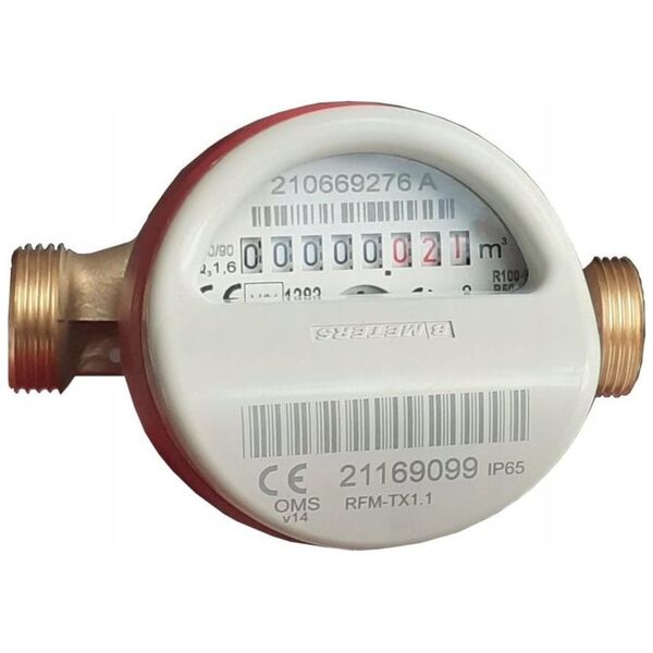 Αντιμαγνητικός μετρητής νερού BMETERS JS. 1/2, ροή 2,5 για ζεστό νερό MID R100/R50 με μονάδα ραδιοφώνου IP65 12207592 5903299931992