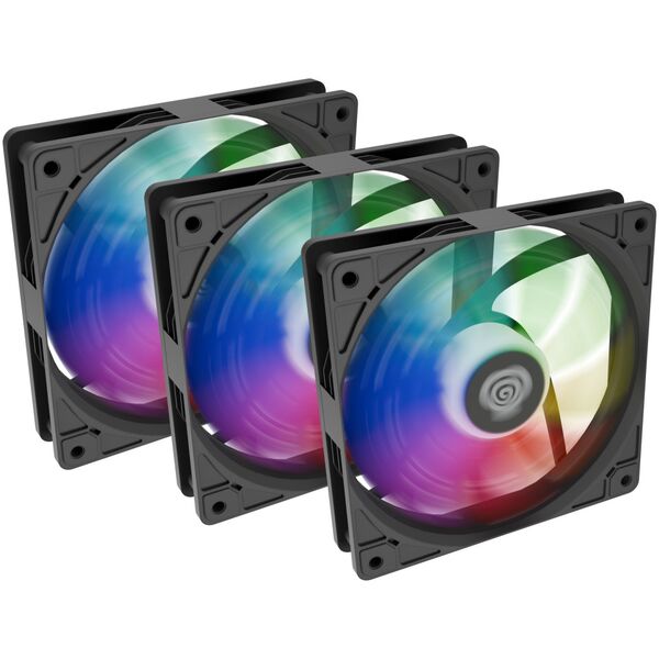 Wentylator Genesis Oxal 120 ARGB Czarny 3-pack (NGF-2265)