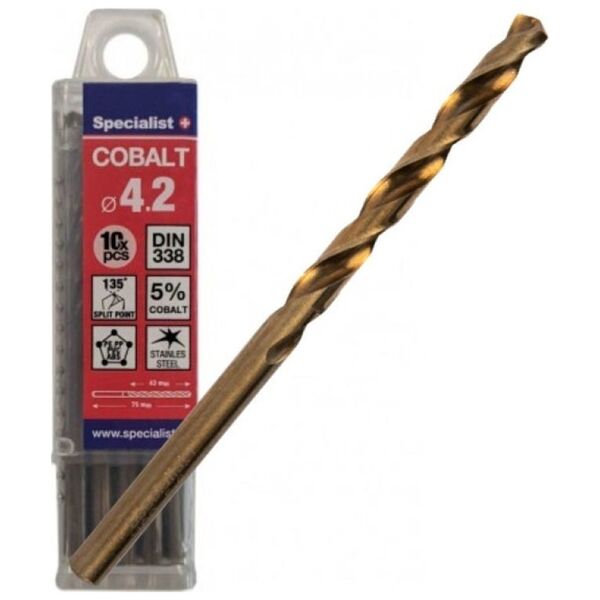 Specialist+ Specialist+ Τρυπάνι μετάλλου κοβαλτίου. γρ. 4,2mm 10vnt. 10406133 4779039133541
