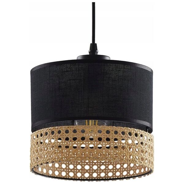 Lampa wisząca TK Krywult Paglia 6544 lampa wisząca zwis 1x15W E27 czarna