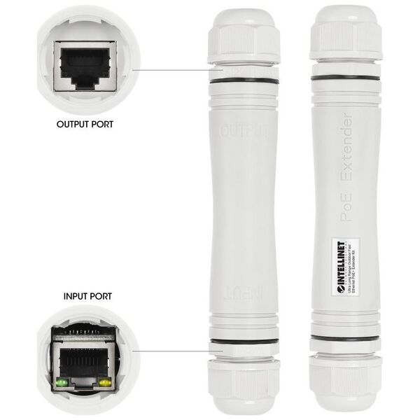 Konwerter światłowodowy Intellinet Network Solutions INTELLINET UltraLong Range Outdoor PoE-Extender bis 1000m