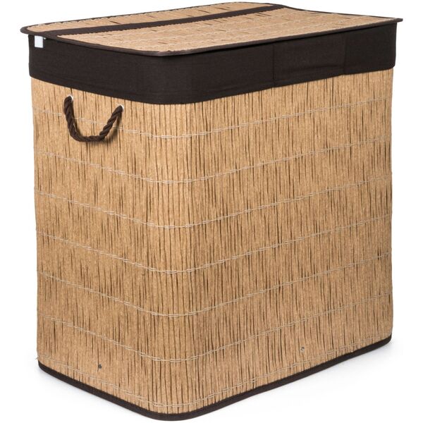 Laundry box with divider G21 63555176, 150l, rattan