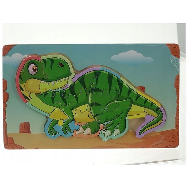 Adar Układanka Puzzle drewniane Dinozaury 543706 mix cena za 1 szt