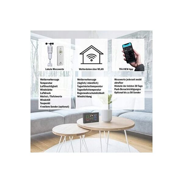 Μετεωρολογικός σταθμός TFA TFA 35.8001.01 ΠΡΟΒΟΛΗ BREEZE WLAN Ραδιοφωνικός Μετεωρολογικός Σταθμός 11098854 4009816035608