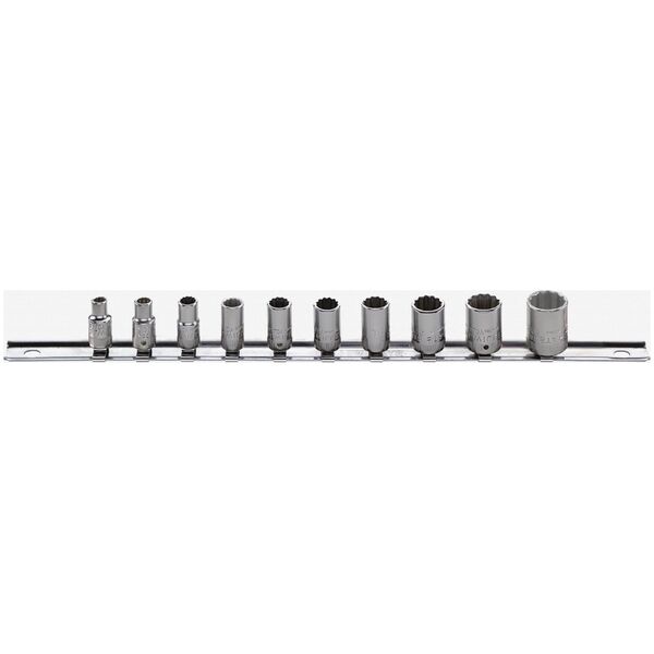 Σετ εργαλείων Stahlwille Σετ υποδοχών 1/4" 40aD 3/16"-9/16" σε λωρίδα | STAHLWILLE 10 τεμαχίων 12482509 4018754125272