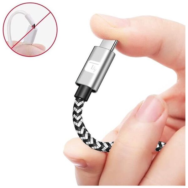 Kabel USB 2.0 Typ-C USB-C 50cm 3A Szybkie Ładowanie w Oplocie