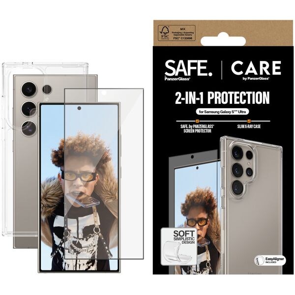 CARE by PanzerGlass Fashion 2in1 Case+Glass protection set for Samsung Galaxy S25 Ultra