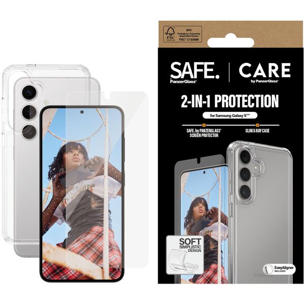 CARE by PanzerGlass Fashion 2in1 Case+Glass protection set for Samsung Galaxy S25