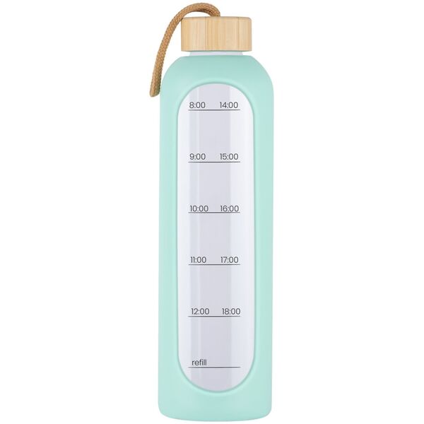Butelka szklana KiCA Hydro Glass 1000 ml - zielona.