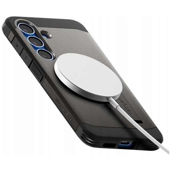 Etui Spigen Tough Armor MagSafe do        Samsung Galaxy S25 szary