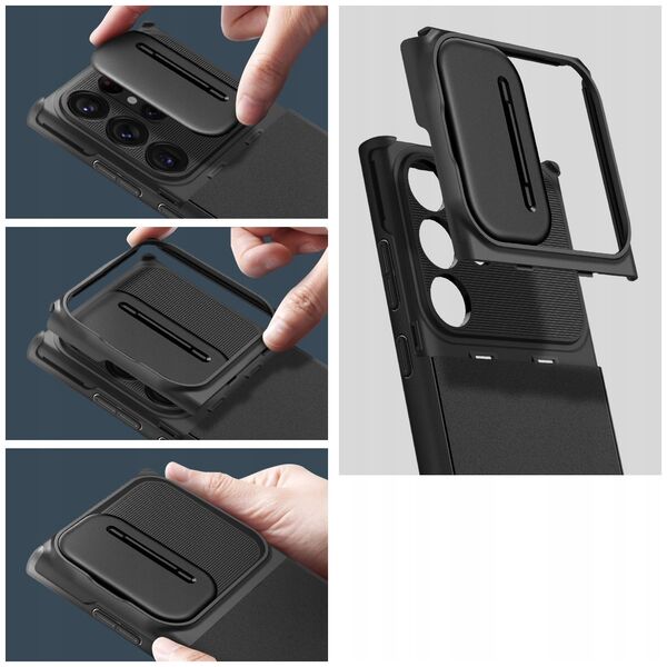 Etui Spigen Optik Armor do Samsung        Galaxy S25 Ultra czarny
