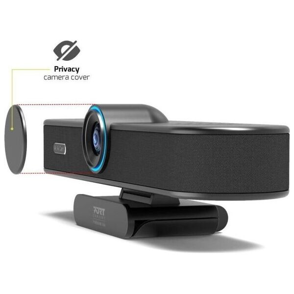 Kamera internetowa Port Designs Port Designs 902005 kamera do wideokonferencji 8,29 MP Czarny 3840 x 2160 px 30 fps CMOS 25,4 / 2,8 mm (1 / 2.8")
