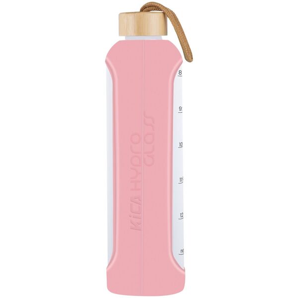 Butelka szklana KiCA Hydro Glass 1000 ml - różowa.